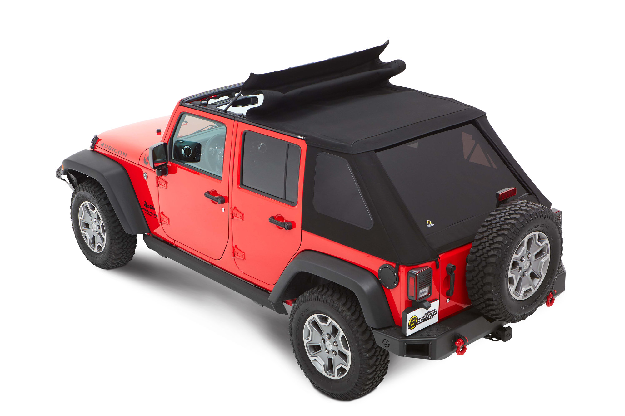 Bestop 56853-35 Trektop NX Soft Top in Black Diamond for 07-18 Jeep Wrangler  JK 4-Door | Quadratec
